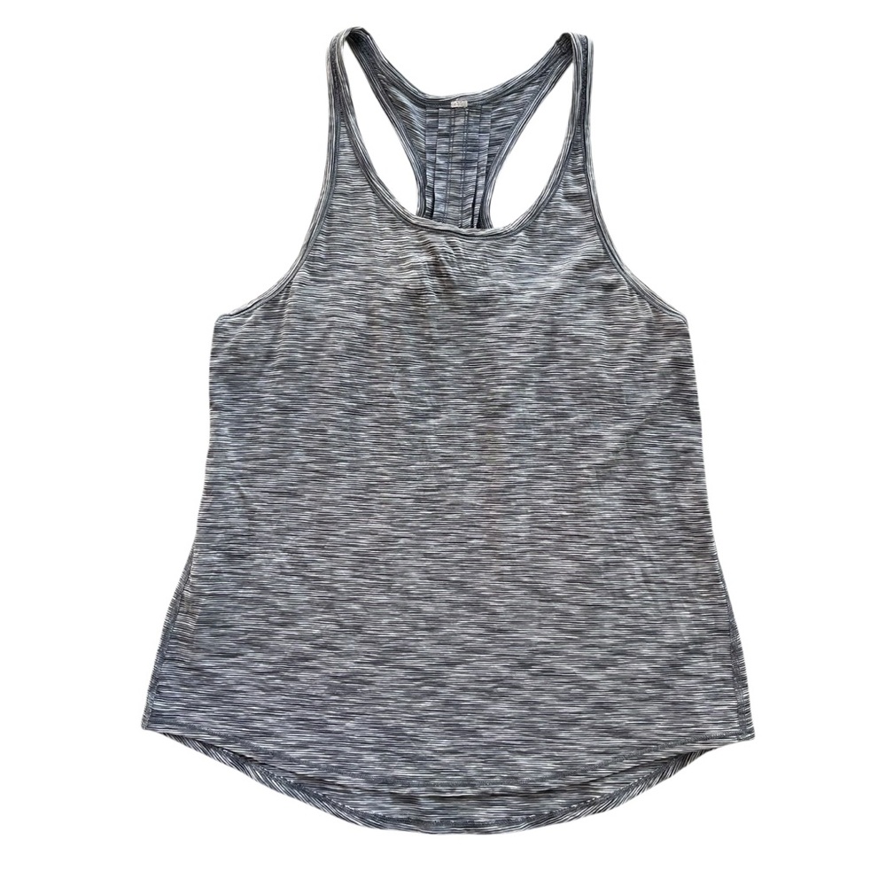 Lululemon Women’s 8 4 Color Space Dye White Black Yogi Everyday Tank Top #WINGQS